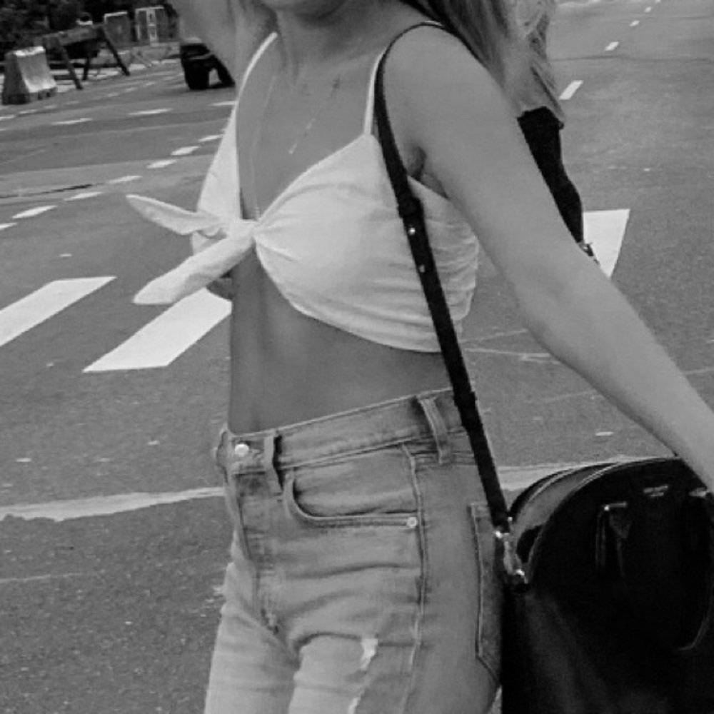 Tie front crop top